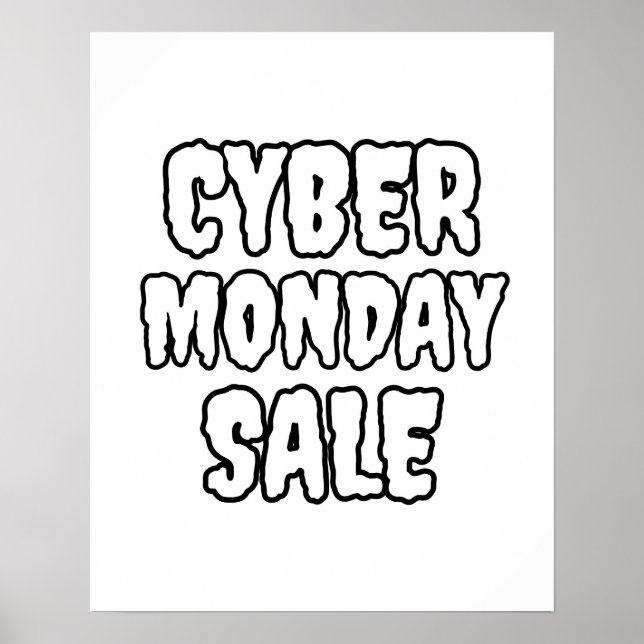 Cyber Monday Sale Poster, Large Retail Store Sale  Poster (Front)