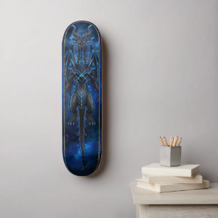 Cyber Neon Dragon Skateboard Deck - Original 3D