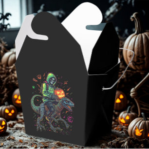 Cyber Neon Skeleton Riding Robo Dino – Halloween Favour Box