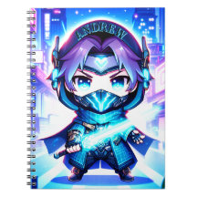 Cyber Ninja Chronicles – Futuristic Anime Notebook