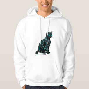Cyber Nyan Futuristic Cyberpunk Cat Gamer Apparel Hoodie