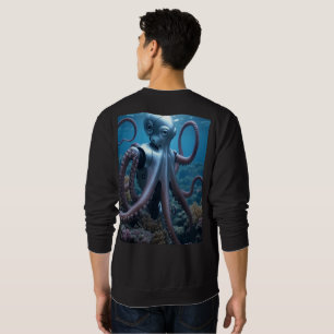 Cyber Octopus men black sweatshirt back