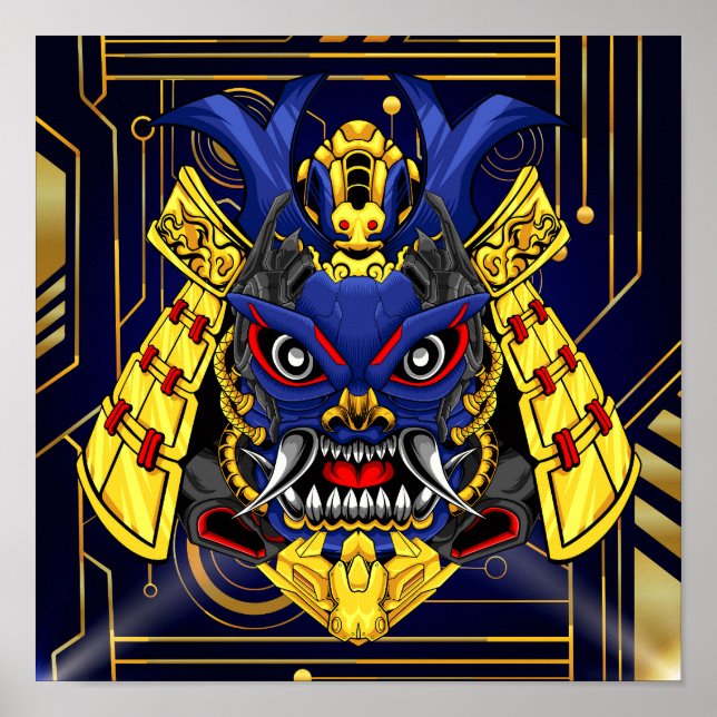  Cyber Oni Mask Poster (Front)