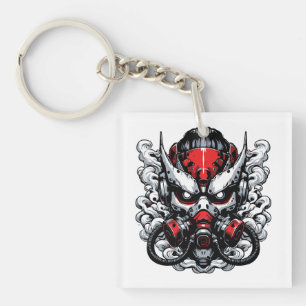 Cyber Oni: Smoke Warrior Mask Key Ring