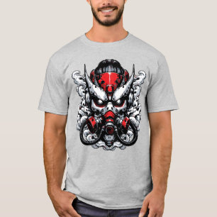 Cyber Oni: Smoke Warrior Mask T-Shirt