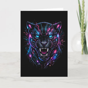 Cyber Panther Holiday Card