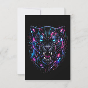 Cyber Panther Thank You Card