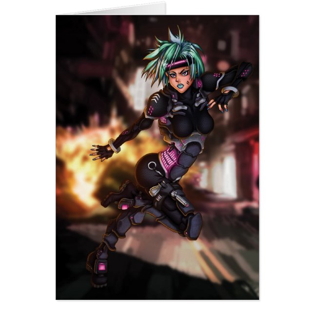 Cyber Police Manga Girl (Front)