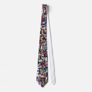 Cyber pop Abstract Fractal Designs Tie