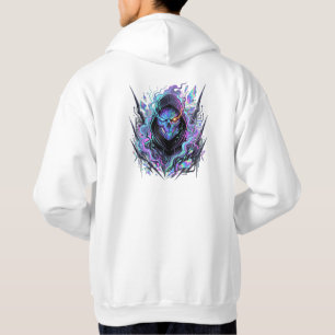Cyber Psycho Mask Futuristic Neon Cyberpunk Grap Hoodie