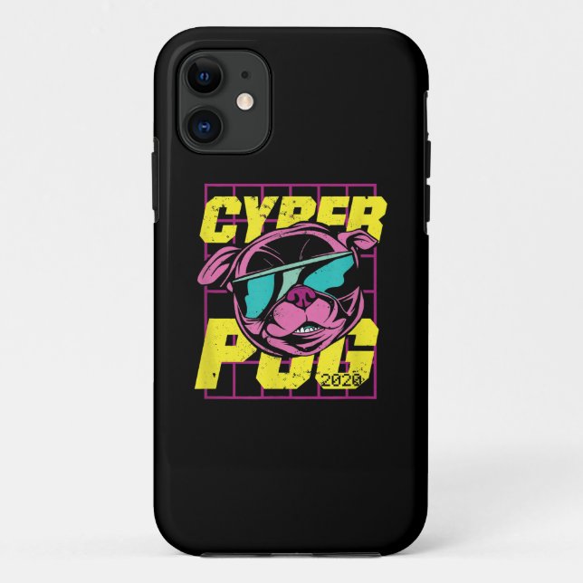 Cyber Pug | Cool Pug Dog Case-Mate iPhone Case (Back)