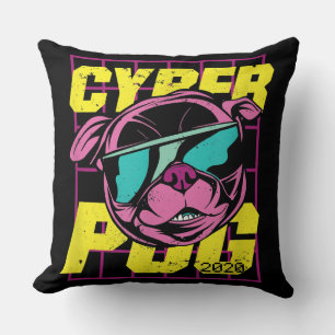 Cyber Pug Cool Pug Dog Cushion