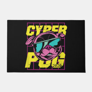Cyber Pug Cool Pug Dog Doormat