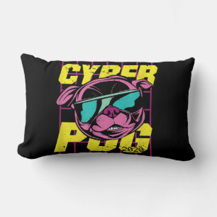 Cyber Pug Cool Pug Dog Lumbar Cushion