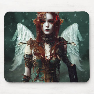 Cyber Punk Angel_Digital Art Mouse Pad