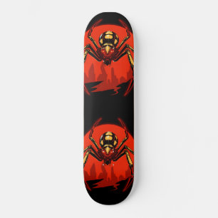 cyber punk spider  skateboard