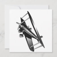 Cyber Red Popcorn Anime Bi-Plane flying amidst