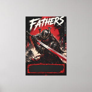 Cyber Samurai Fathers Canvas Wall Art