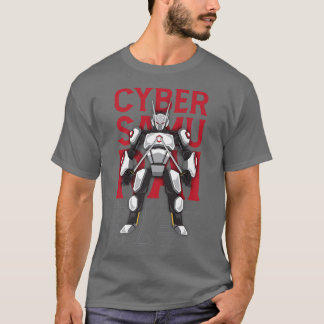 Cyber Samurai Japanese Fighter Anime Manga Warrior T-Shirt