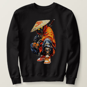 Cyber Samurai Palette Knife Orange Sweatshirt