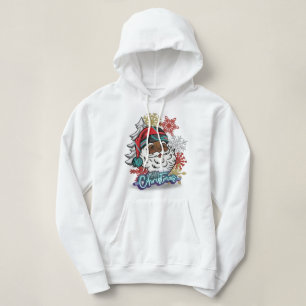 Cyber-Santa: Neon Glow Crop Hoodie - Festive Cyber