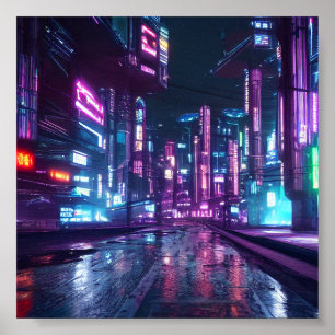 Cyber scape city  poster