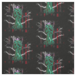 Cyber Scream Skulls Goth fabric