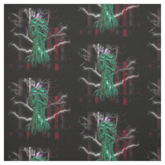 Cyber Scream Skulls Goth fabric