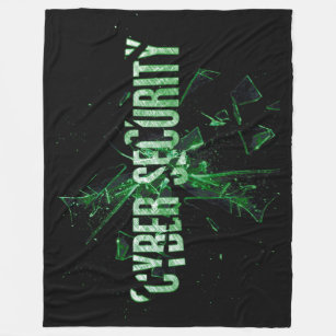 Cyber Security Analyst Modern Green Minimalist Fleece Blanket