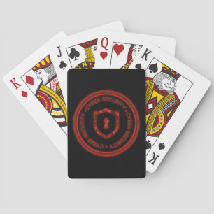 CYBER SECURITY BADGE SEAL PLAYING CARDS