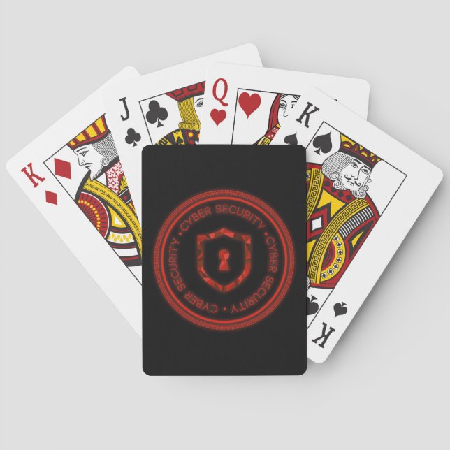CYBER SECURITY BADGE SEAL PLAYING CARDS (Back)