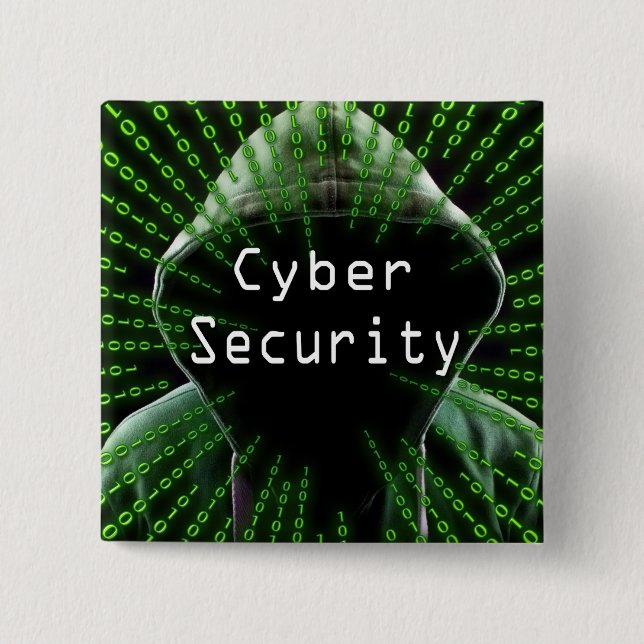 Cyber Security Business 15 Cm Square Badge (Front)