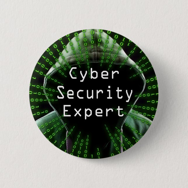 Cyber Security Business Expert 6 Cm Round Badge (Front)