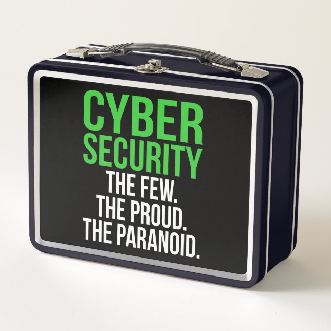 Cyber Security Computer IT Tech Software Metal Lunch Box (Front)