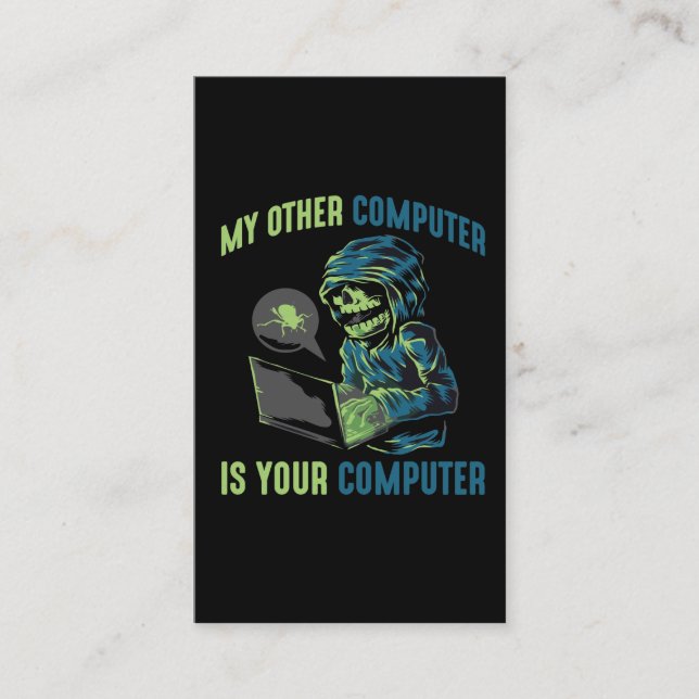 Cyber Security Hacker Computer Admin Programmer Business Card (Front)
