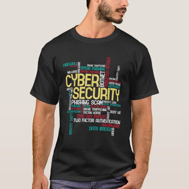 Cyber Security Hacker IT Analyst Computer Programm T-Shirt (Front)