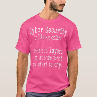 Cyber Security Is Like An Onion Funny Saying T-Shirt