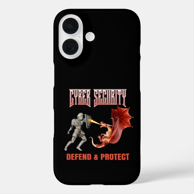Cyber Security Knight Dragon Defence Case-Mate iPhone Case (Back)