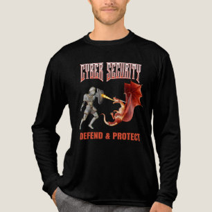 Cyber Security Knight Dragon Defence Tri-Blend Shirt