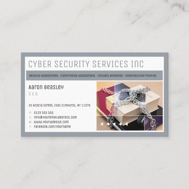 Cyber Security Services | Security Consulting Business Card (Front)