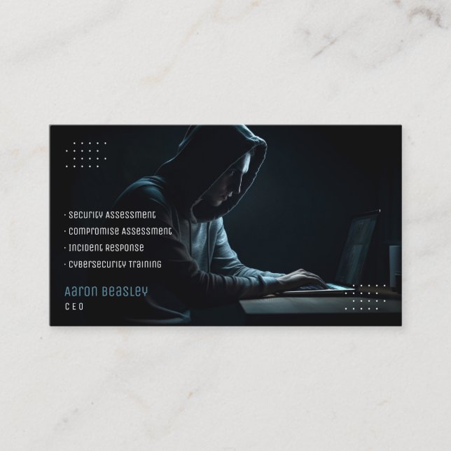 Cyber Security Services | Security Consulting Business Card (Front)