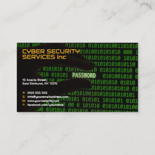 Cyber Security Services Security Consulting Business Card