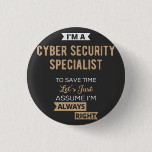 Cyber Security Specialist 3 Cm Round Badge