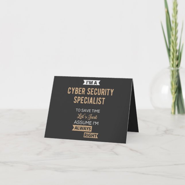 Cyber Security Specialist Card (Front)