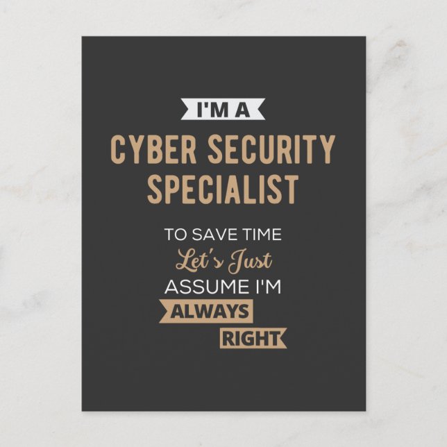 Cyber Security Specialist Postcard (Front)