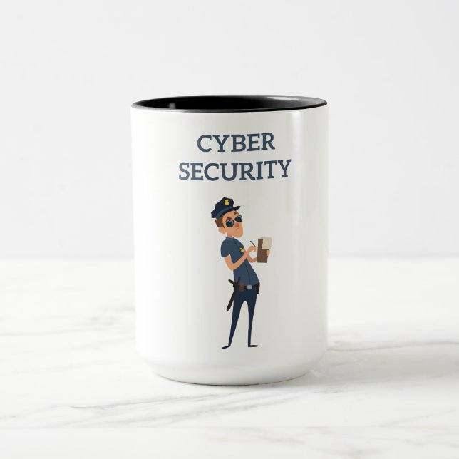 Cyber Security: The Cool Cop on Patrol Mug (Center)