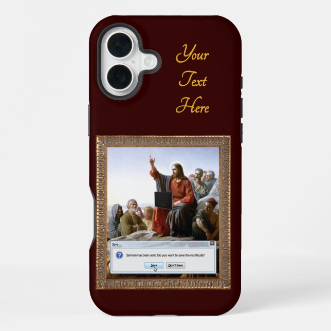Cyber Sermon Funny Personalised iPhone Case (Back)