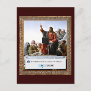 Cyber Sermon Funny Postcard