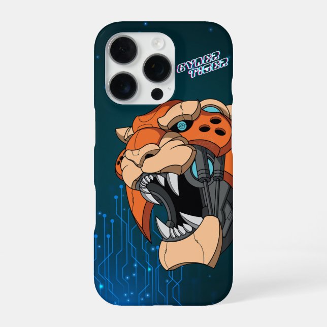Cyber Tiger | iPhone Case (Back)