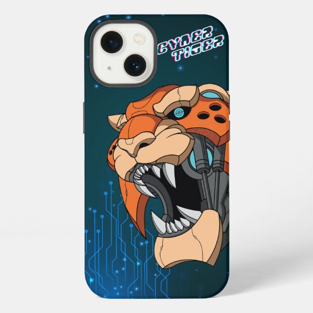 Cyber Tiger | iPhone Case (Back)